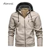 DIMUSI Giacche in pelle da uomo invernali Casual Giacche da motociclista in PU da uomo Outdoor Slim Fit Cappotti in pelle finta da motociclista Abbigliamento Y1122