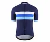 SPEXCEL Classic Mesh Atmungsaktive Profi-Kurzarm-Radtrikots Hochwertiges Fahrradhemd mit blauem Streifendesign, Fahrradausrüstung H1020