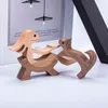 Relaks Human and Cat Rzeźba Handmade Desktop Ornament Craft Figurka Home Office Dekoracje Pamiątki Naturalne Eco Friendly 211101