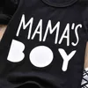 Baby boya mama's Boy Drukuj Tee i Spodnie Zestaw 210528