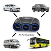 NEW 3 USB Port 3 Way 3.1a Blue LED Car Careette Socket Scaleett Swock Power Adapter 12V-24V لـ iPad Smartphone DVR GPS