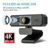 4K PC Webカメラとマイク2K HD 1080P Web 800 MegaピクセルオートフォーカスコンピューターUSBカメラライブ放送ビデオ