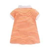 Mudkingdom túnica meninas pólo camisas listra manga curta macia para colarinho de verão crianças roupas crianças tops 210615