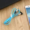 Universal 90 graus 3.5mm Auxiliar Audio Cabos Slim e Soft AUX Cable para iPhone Speakers Headphone MP3 4 PC Home Carro Estéreo