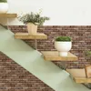 Rustik Vintage 3D Faux Bricks Bakgrund Självhäftande Rull Vinyl PVC Retro Industriell Loft Väggpapper Brun Vattentät Tvättbar 210722