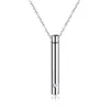 Huile essentielle bouteille de parfum pendentif colliers pour femmes hommes en acier inoxydable cendres colonne diffuseur médaillon pendentifs mémoire collier