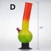 Gummibas glas bong rökrör vattenpipa färgglada vatten bongs hård återvinnare riggar olja dab bäger skål downstem bubbler perc vatten rör