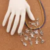 120pcs/lot mix Angel Charm Bead 12styles Antique Silver Floating Lobster Claw Clasp Jewelry Findings Components CM58