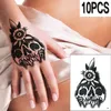 10 pz/lotto Tatuaggio A Mano Tatuaggi Temporanei Waterfoof Sticker Braccio Pieno Fresco Mano Rosa Fiore Falso Flash Tattoo Body Art