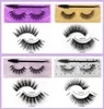 3D Faux Mink Eyelashes with Brow Brush Synthetic Fiber Natural Look Wispy Thick False Lashes