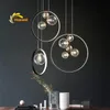 Nordic Glass Bubble LED Pendentif Lumières Éclairage Moderne Simple Lampe Suspendue Pour La Maison Cuisine Salle À Manger Restaurant Décoration Lampes