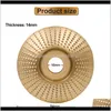 Delar Verktyg Hem Garden Drop Leverans 2021 Round Wood Slip Wheel Abrasive Disc Angle Grinder Carbide Beläggning 16mm 5/8 "Bore Shaping San
