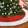 ديكورات عيد الميلاد شجرة عيد الميلاد تنورة زخارف القاعدة الأرضية حصيرة غطاء السجادة الحمر