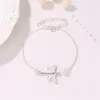 Bracelet de cheville plaquée en argent argenté Cadeau d'anniversaire de cheville minimaliste pour copine Hot Exquis Accessoires