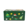 Boîte-cadeau de noël Portable en carton, supports de cadeaux de fête, boîtes à biscuits et bonbons avec bonhomme de neige, carte cadeaux du père noël