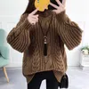 Turtleneck sweater women's pullover fall/winter style Korean loose base knitted woolen thick Computer 210416