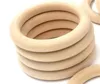 68 мм (2,68 дюйма) Природа деревянное кольцо Tehher Montessori Baby Toy Toy Orgine Infant Teathing Tolector Accessure Coundlace DIY Baby Teether 127 Z2