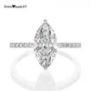 Shipei 925 Sterling Zilveren Marquise Cut Create Diamonds Gemstone Bruiloft Engagement Fijne Sieraden Ringen Groothandel 211217