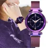 Armbandsur Märke Magnet Milanese Klockor Kvinnor 2021 Starry Sky Creative Design Big Dialwristwatch Dress Women's Quartz