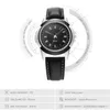 Men s Casual sports Watch Quartz Wristwatch Fashion Business pu Black and brown band Leather Strap Watches Male Clock relo296H