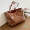 Bolso de mano de gran capacidad con diseño de piedra a la moda para mujer, bolso de mano de cocodrilo Vintage 2020 para mujer, bolso nuevo Q1206