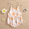 Baby meisje romper ins prinses jumpsuit bloem print spaghetti kleding peuter boutique lichaam kleding kinderen zomer een stuk bodysuit 10 stijlen M3686