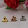 Leuke Maat Rvs Mode Studs Zilver Rose Goud Oorbel Vrouwen Ontwerpers Oorbellen V Brief Hoge Gepolijst Klassieke Sieraden Groothandel