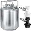 Bierfass Ball Lock System Bar Tool Flasche 6/9/10/12/15/18,5/24,5 l 1,6/2,4/2,6/3,2/4/5/6,5 Gal Karbonisierung Growler Home Brewing Barrel 18/8 Edelstahl mit In/Out Trennschalter