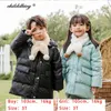 Children Winter Jacket 2021 Girls Snowsuit Coat Hooded Parkas Kids Outerwear Thicken Windproof Boy Clothes 4-10 Years H0909