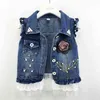 1-10 T Bebek Denim Yelek Bebeğim Kot Ceket Rahat Giyim Çocuk Giyim Bahar Sonbahar Bebe Giyim Çocuk Yelekleri Toyder Tops 210818