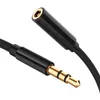 Cavo AUX Cavo di prolunga audio da 3,5 mm Jack Cavo per cuffie da 1 m da 3 piedi da maschio a femmina per altoparlante per auricolare per auto