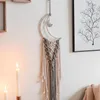 Tapisseries EID Mubarak Macrame Tenture murale Tapisserie Mandala Star Moon Dream Catcher Décor Boho Tissé Tricoté Décoration de la maison