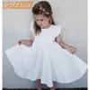 Summer Baby Girls Dresses European America Toddler Kids Girl Ruffles Princess Linen Fashion Clothing 210521