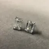 Radiant Cut 2CT Diamond Stude Earring 100% Real 925 Srebrna biżuteria Obietnica zaręczynowa kolczyki ślubne dla kobiet ślubnych