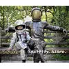 Snailify Silver Spaceman Jumpsuit Boys Astronaut Kostym för barn Halloween Cosplay Barn Pilot Carnival Party Fancy Dress Q0910