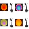 Zonsondergang projector lamp regenboog sfeer led nacht licht voor thuis slaapkamer coffe shop achtergrond wanddecoratie USB tafellampen