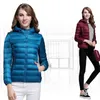 Damen Winter Daunenjacken Mit Kapuze Jacken Langarm Ultraleicht Dünne Daunenmantel Warme Herbstmantel Parka Frühling Lightweight 211108