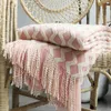 Nordic Knitted Blanket Sofa Bed Decorative Thread Blankets Office Nap Throw Towel Plaid Tapestry