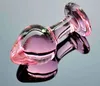 Pink Crystal butt plugs set Pyrex glass anal dildo ball bead fake penis female masturbation sex toy kit for adult women men gay Y1029