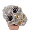 Designer Skull Clutch Bags Dames Avond Portemonnee Wedding Tassen Crystal Chain Gold Silver Day Clutches SC787 211215