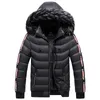 Män Vinterjacka Parkas Coat Brand Casual Warm Tjock Vattentät Padded Coats Fur Collar Hooded Mäns Jacka Parkas 211124