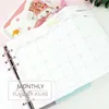 MyPretties Fantasy Monthly Planner Refill Papers A5 A6 Three Fold Filler for 6 Hole Binder Organizer Notebook 210611