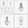 Charms Jewels Conchtings Componentes 100% 925 SERLING SIER-MODEMA-MOMENAￇￃO SPLIT Dangle Fit Fit original European Bracelet Fashio