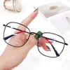 Sunglasses Korean Thin Ultralight Frame Round Anti-blue Light Glasses Metal Computer Eyewear For Women Men Square Clear Lens