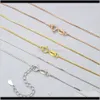 Necklaces & Pendants Jewelry Drop Delivery 2021 Pendant S925 Sier Female Rose Gold Clavicle Necklace Korean Headdress Sweater Chain H4Akw