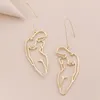 Korean Fashion Shell Acetate Geometric Irregular Enamel Dangle Earrings for Women Trendy Minimalism Jewelry 2021 New Cute Earrings