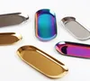 2021 Kvalitet Rainbow Chic Metal Dessert Plate Handduk Tray smycken plattor Hemförvaring