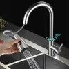 RotaTable Rvs Trektype Kraan Kit Sink Keuken Water Mixer Taps Gravity Ball Stream Spray Head Nozzle 210724