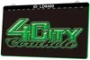 LD6480 4 City Cornhole 3D gravering LED Light Sign grossist detaljhandel