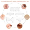 11pcs Réutilisable en silicone Retrait des rides autocollants Face Front Stand Eye Stickers Pad anti-vie